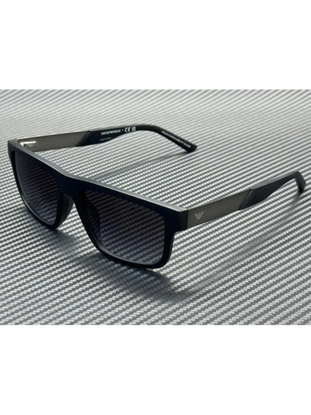 New Emporio Armani Men  Matte Black Sunglasses 57-18-145
